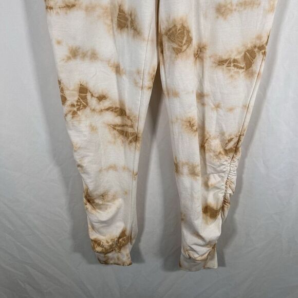 Jane Delancey Sweatpants Women's Medium White Yellow Pull On Drawstring Pockets - Picture 3 of 8